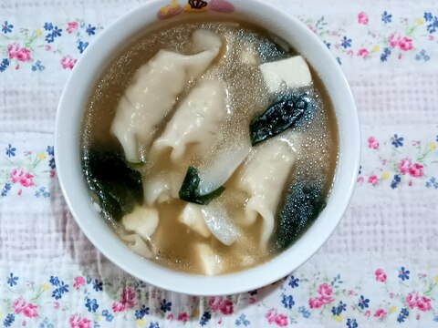 ある具材でかさ増し!スープ餃子★